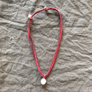 Leather choker necklace